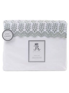 Rachel Ashwell White Sheet Set with eyelet trim